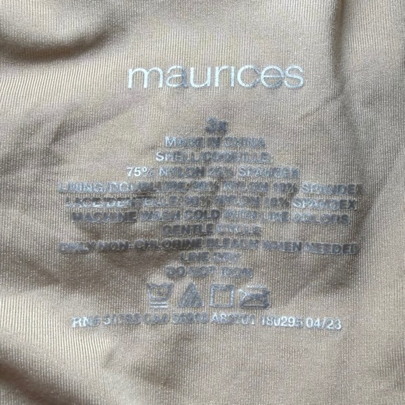 Maurices Womens 3X Tan Lace Racerback Seamless Bralette Molded Cups 180295 - Picture 2 of 4